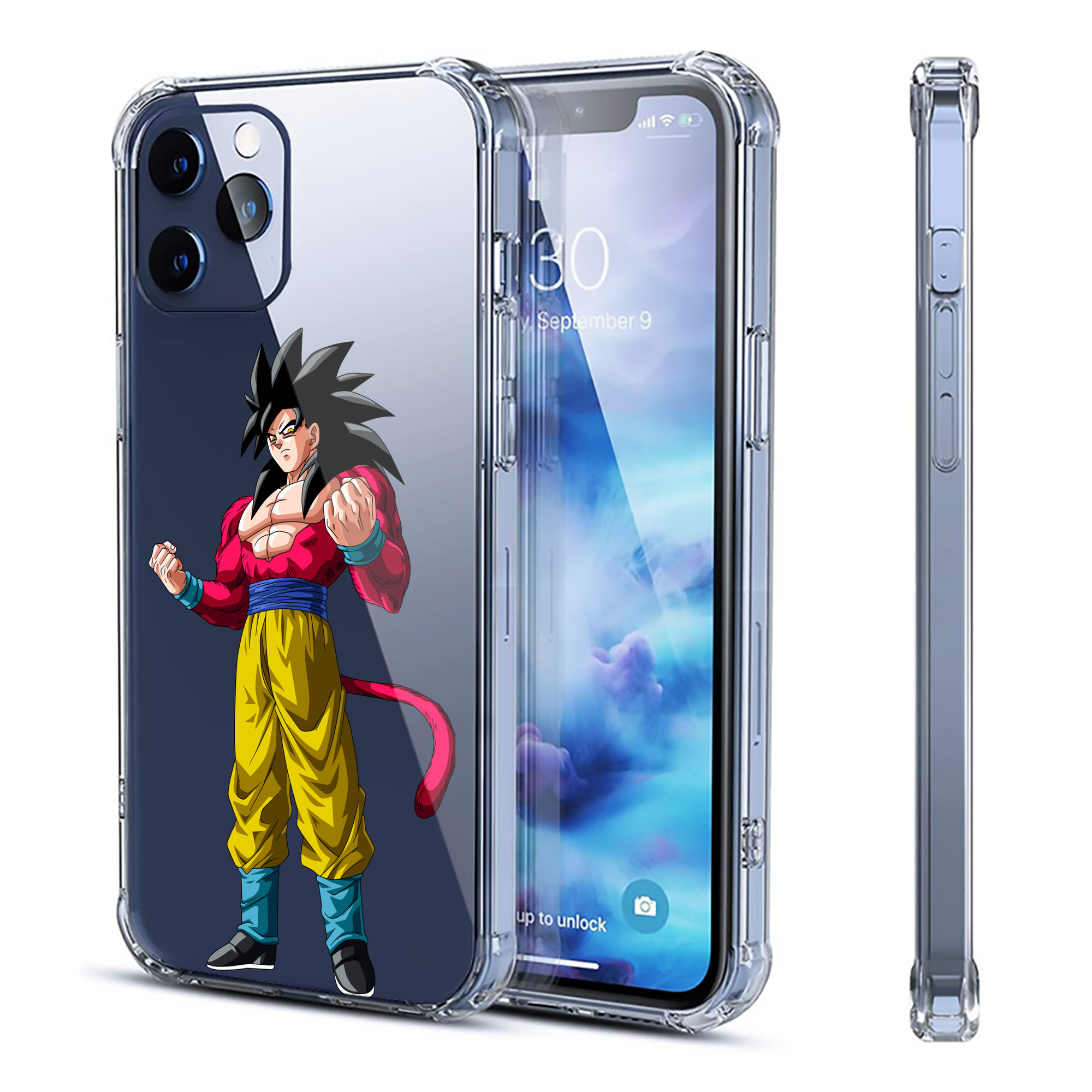 （画像用） ドラゴンボール 孫悟空（そん ごくう）Son Goku カカロット DRAGON BALL Kakarotto 【iPhone 12シリーズ対応】透明スマホケース（クリアソフトケース）